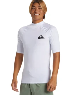 Badkleding*Quiksilver - UPF50 uv-werend hemdje met korte mouwen Wit