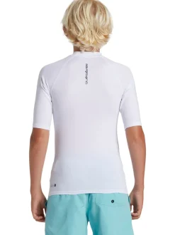 Badkleding|Quiksilver - Youth UPF50 uv-werend hemdje met korte mouwen Wit