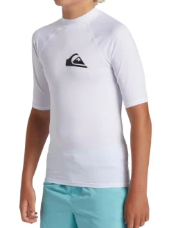 Badkleding|Quiksilver - Youth UPF50 uv-werend hemdje met korte mouwen Wit