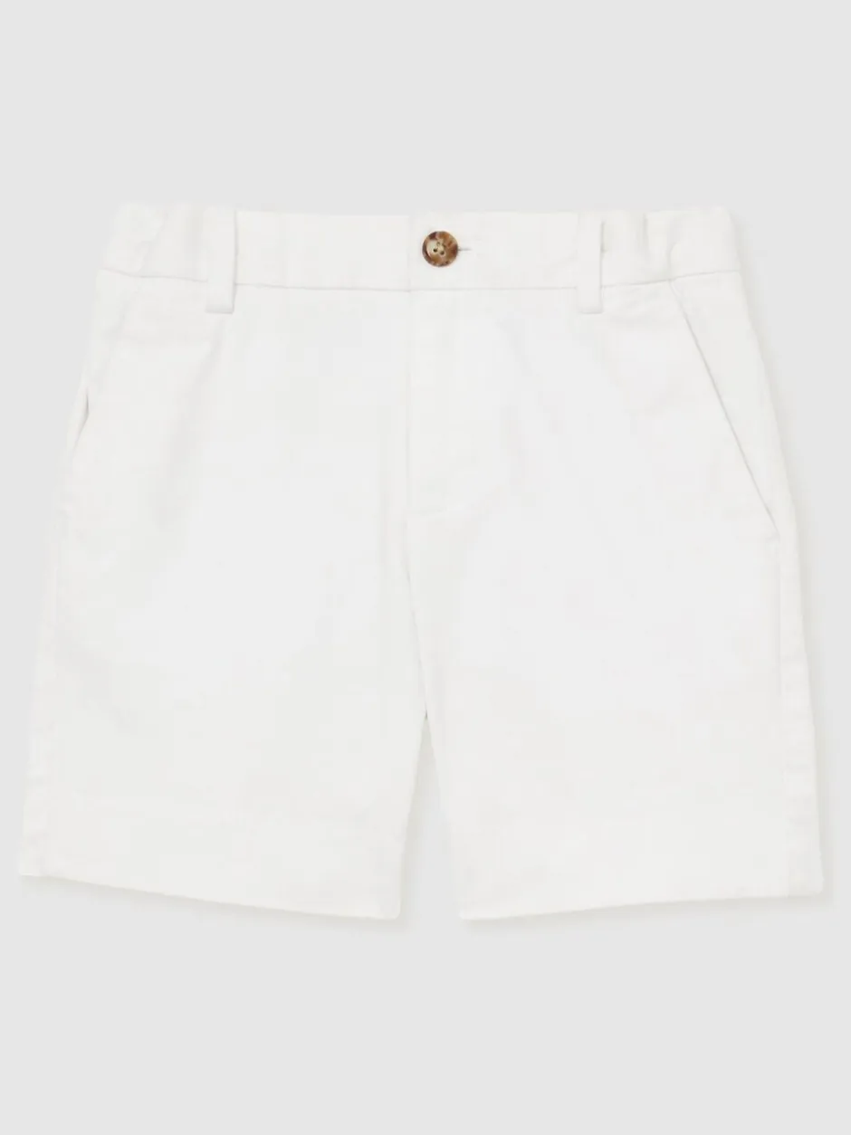 Shorts|Reiss - Wicket Korte chino met stretch Wit