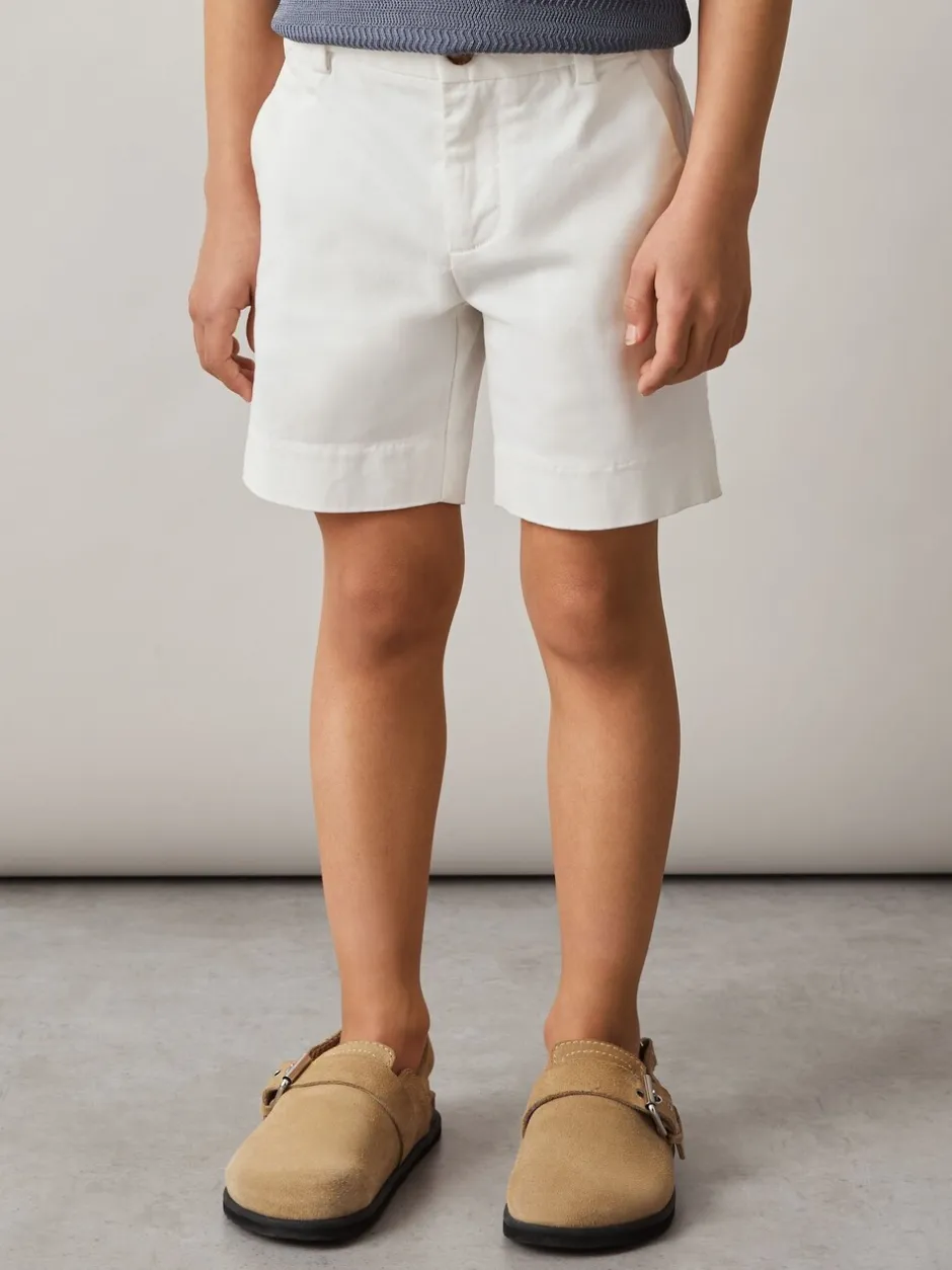 Shorts|Reiss - Wicket Korte chino met stretch Wit