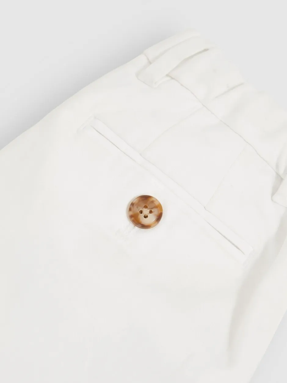 Shorts|Reiss - Wicket Korte chino met stretch Wit