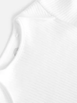 Rompertjes En Hemdjes|Rompertjes En Hemdjes*Next Wit - Rib Short Sleeve Baby Bodysuits 5 Pack