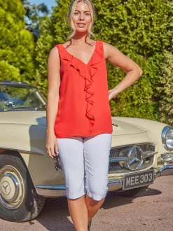Shorts|Roman Wit - - Knielange stretchshort