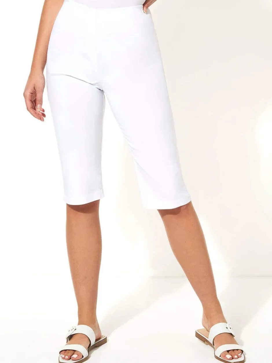 Shorts|Roman Wit - - Knielange stretchshort