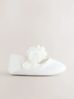 Gelegenheidskleding|Next Wit - Satin Baby Corsage Shoes (0-24mths)