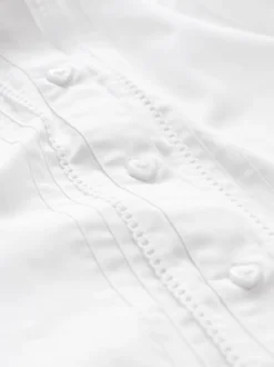 Overhemden En Blouses*Next Wit - Schoolblouse met lange mouwen en gegolfde kantafwerking (3-14 jr)