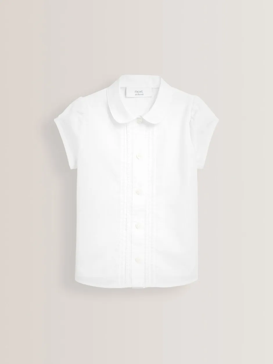 Overhemden En Blouses*Next - Schoolblouse met pofmouwen en kantafwerking (3-14 jr) Wit