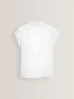 Overhemden En Blouses*Next - Schoolblouse met pofmouwen en kantafwerking (3-14 jr) Wit