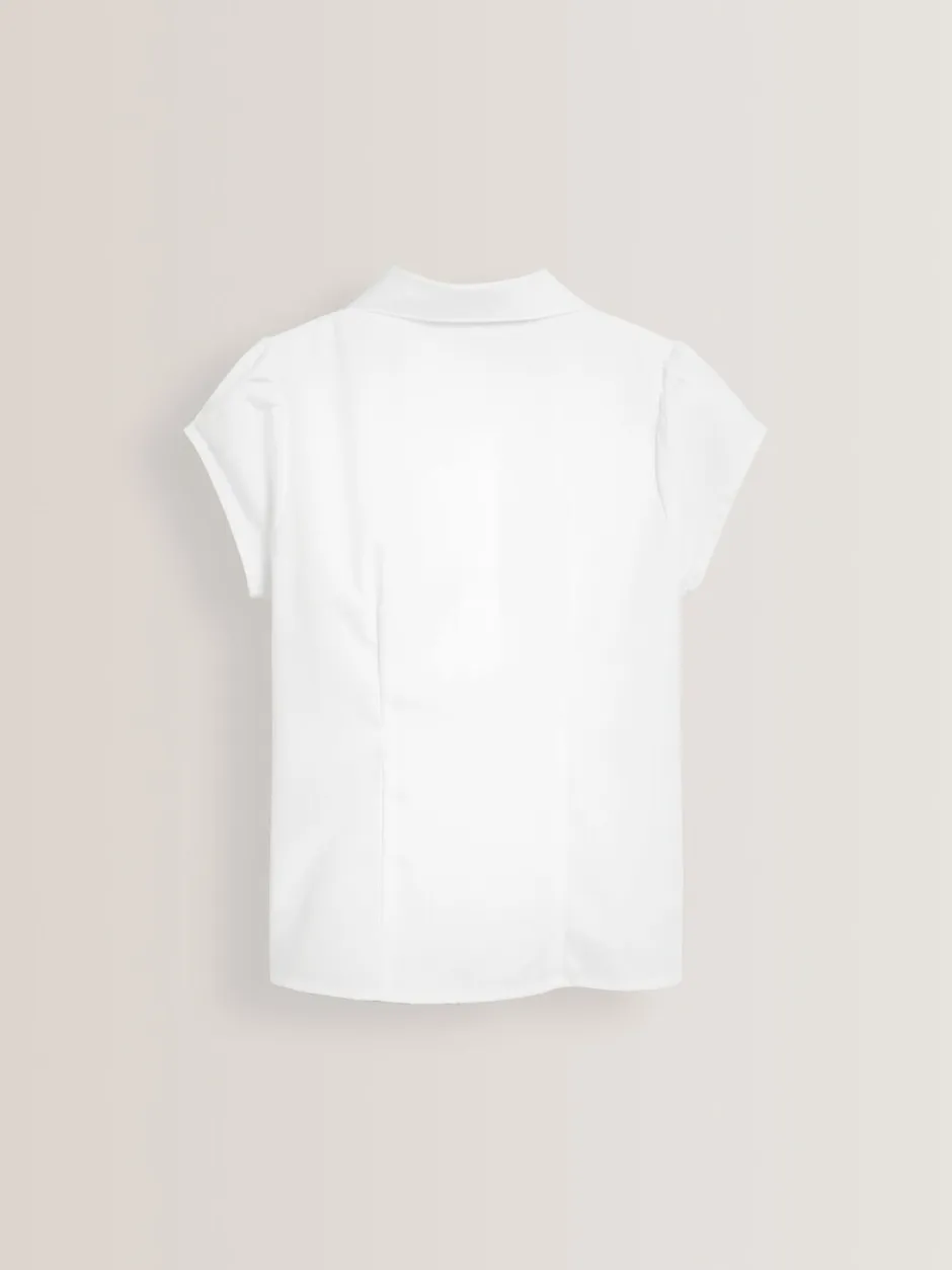 Overhemden En Blouses*Next - Schoolblouse met pofmouwen en kantafwerking (3-14 jr) Wit