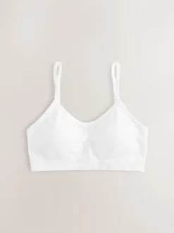 Alle Ondergoed|Next Wit - Seamfree Strappy Crop Tops with Removable Lightly Padded Cups 3 Pack (7-16yrs)