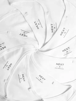 Ondergoed|Ondergoed|Next Wit - Set van 10 100% katoenen hemden met laagjes