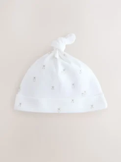 Mutsjes En Antikrabwantjes*Next Wit - Set van 3 babymutsen met gestrikte bovenkant (0-12 mnd)