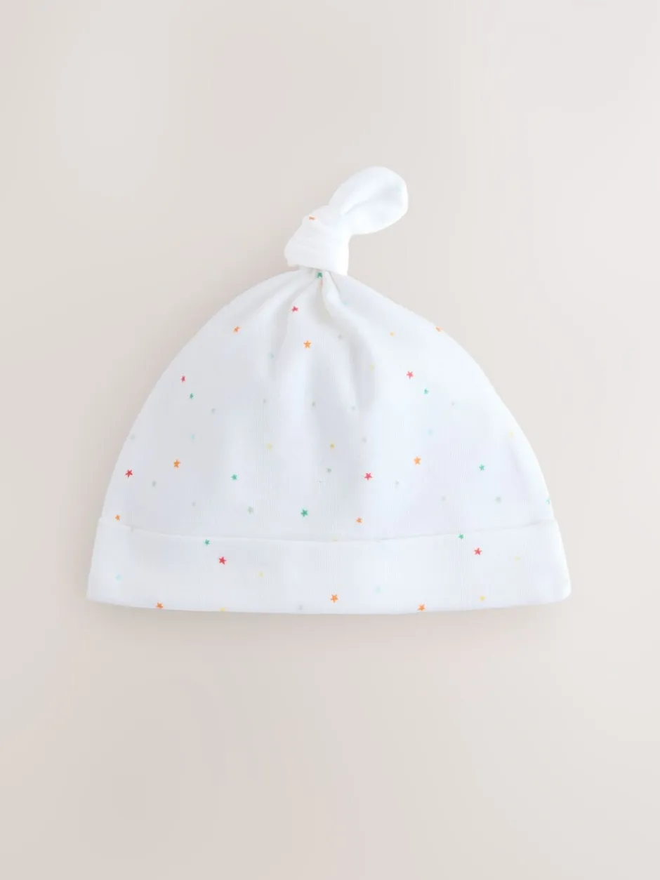Mutsjes En Antikrabwantjes*Next Wit - Set van 3 babymutsen met gestrikte bovenkant (0-12 mnd)