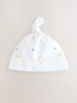 Mutsjes En Antikrabwantjes*Next Wit - Set van 3 babymutsen met gestrikte bovenkant (0-12 mnd)