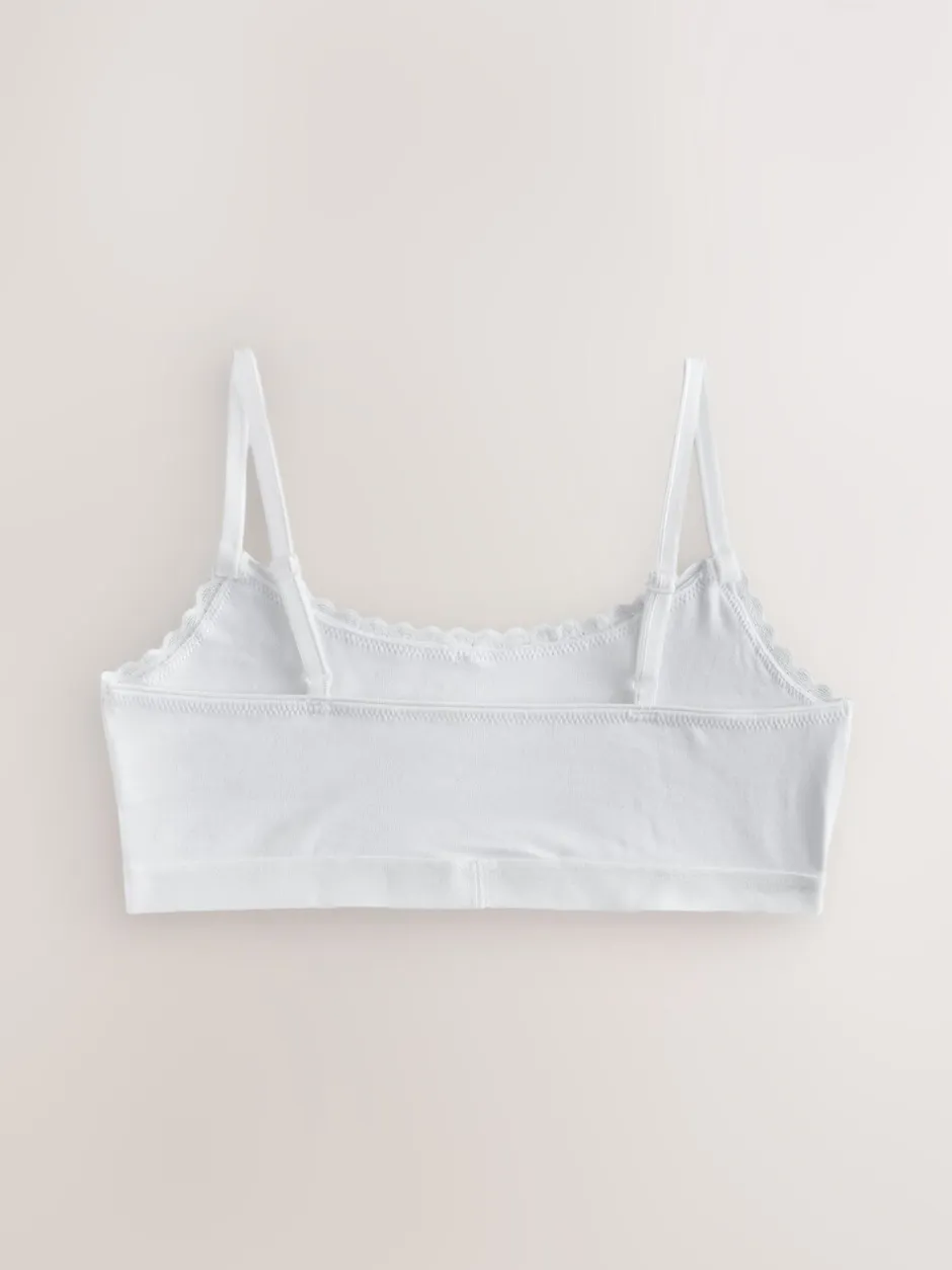 Alle Ondergoed*Next Wit - Set van 3 crop tops met bandjes (5 - 16 jr)