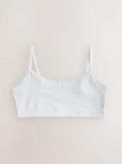 Alle Ondergoed*Next Wit - Set van 3 crop tops met bandjes (5 - 16 jr)