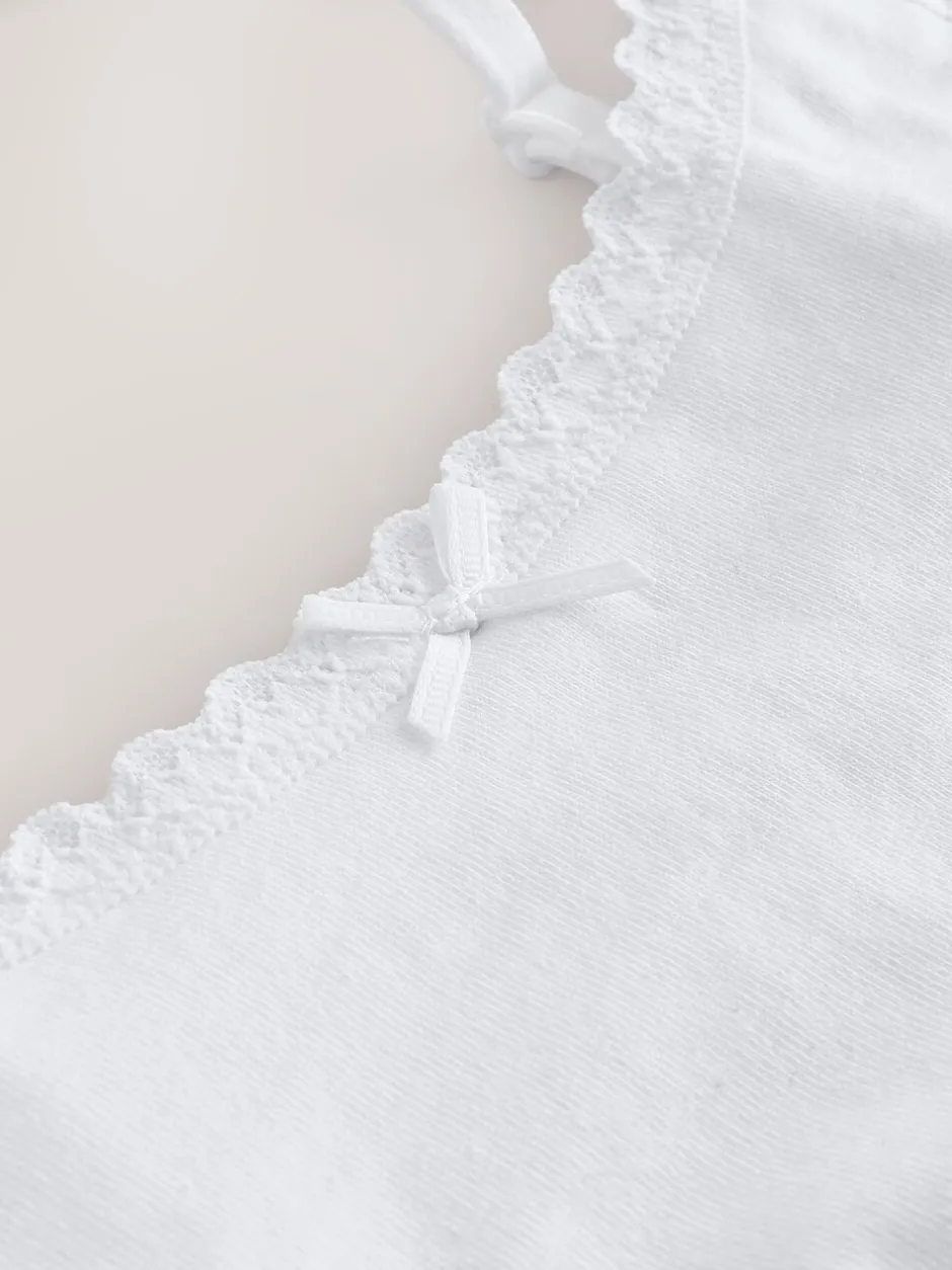 Alle Ondergoed*Next Wit - Set van 3 crop tops met bandjes (5 - 16 jr)