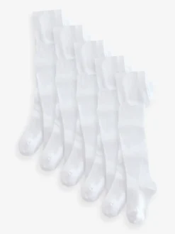 Sokken En Panty's|Schoolkleding*Next - Set van 5 katoenrijke schoolmaillots Wit