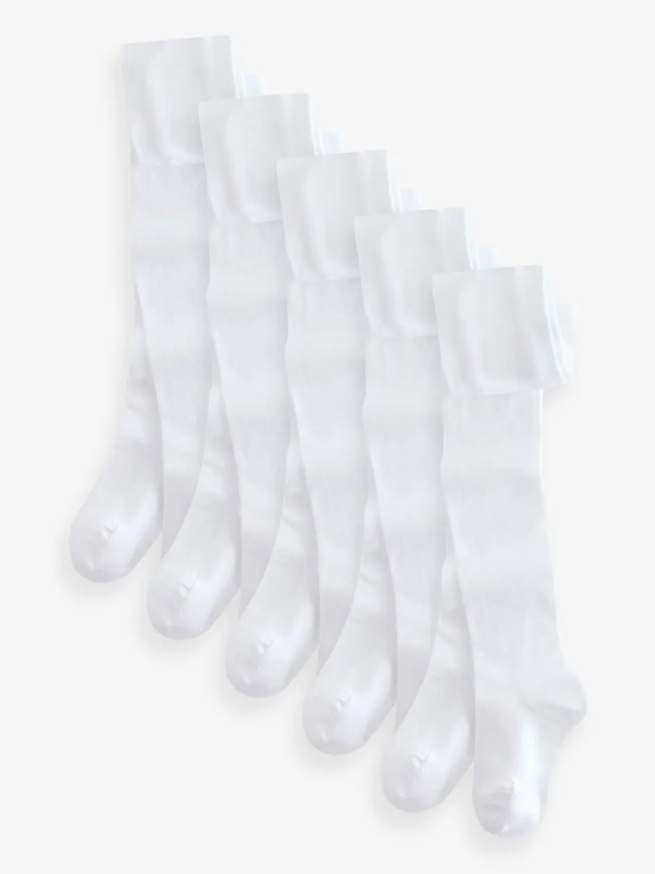 Sokken En Panty's|Schoolkleding*Next - Set van 5 katoenrijke schoolmaillots Wit
