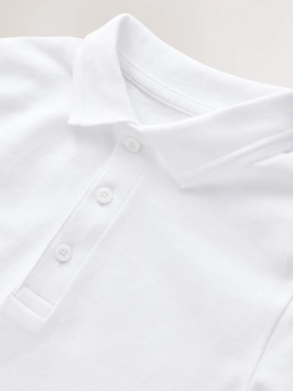 Schoolkleding|Next - Set van 2 poloshirts met lange mouwen (3-16jaar) Wit