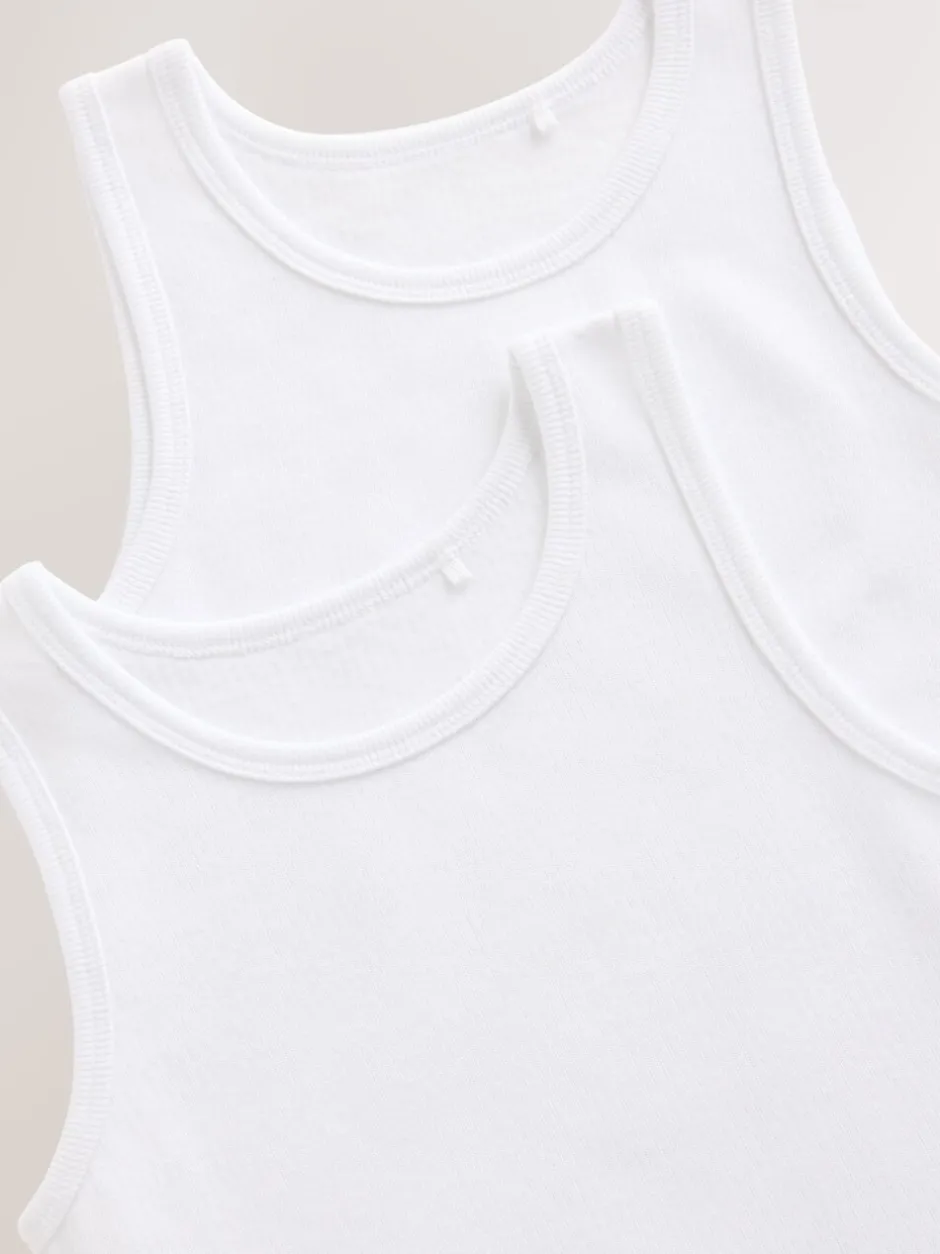 Ondergoed|Schoolkleding*Next Wit - Set van 2 thermische hemdjes (2-16jr)