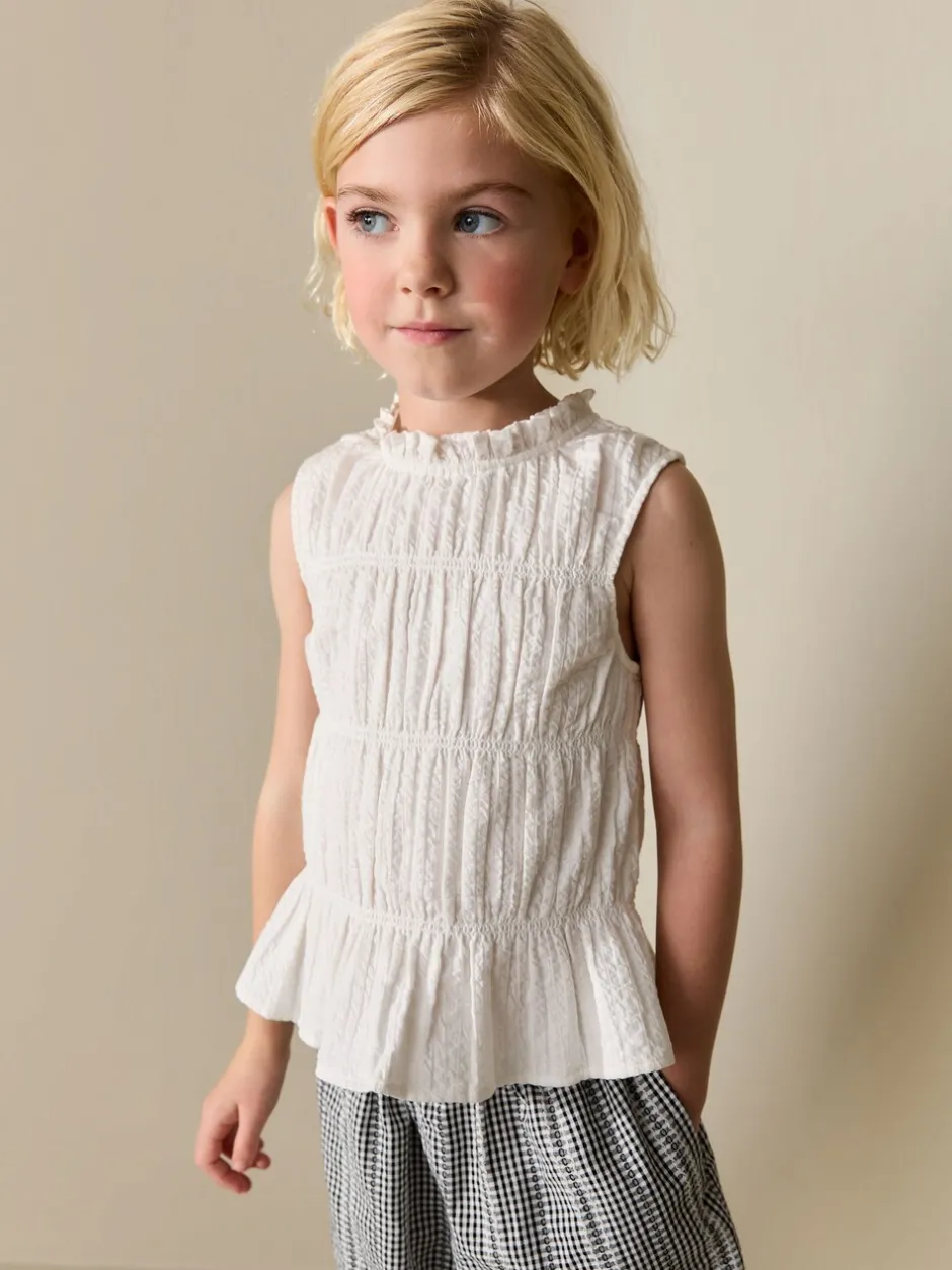 Overhemden En Blouses|Next - Shirred Sleeveless Blouse (3-16yrs) Wit