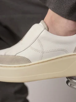 Sneakers*Next Wit - Signature leren instapsneakers met dikke zool en plateauzool