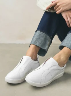 Sneakers|Next - Signature Premium Leather Laceless Slip-On Trainers Wit
