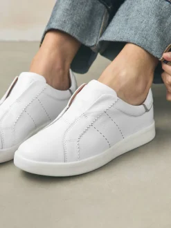 Sneakers|Next - Signature Premium Leather Laceless Slip-On Trainers Wit