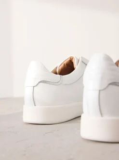 Sneakers|Next - Signature Premium Leather Laceless Slip-On Trainers Wit