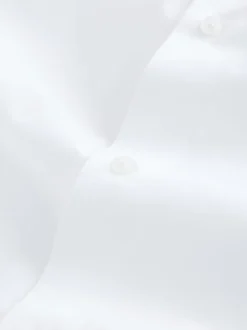 Formele Overhemden|Shirts|Next Wit - Slim Fit - Onderhoudsvriendelijke nette overhemden met lange mouwen met enkele manchetten, verpakking van 2
