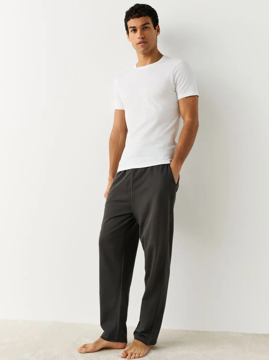 Ondergoed|Ondergoed|Next Wit - Slim Fit - Set van 5 100% katoenen T-shirts met laagjes