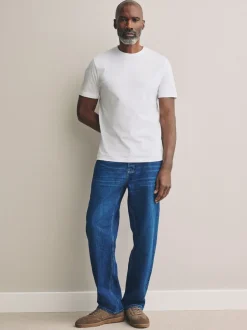 T-Shirts En Hemden|Next - Slim Fit - Signature SUPIMA® katoenen T-shirt met ronde hals Wit