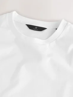 T-Shirts En Hemden|Next - Slim Fit - Signature SUPIMA® katoenen T-shirt met ronde hals Wit