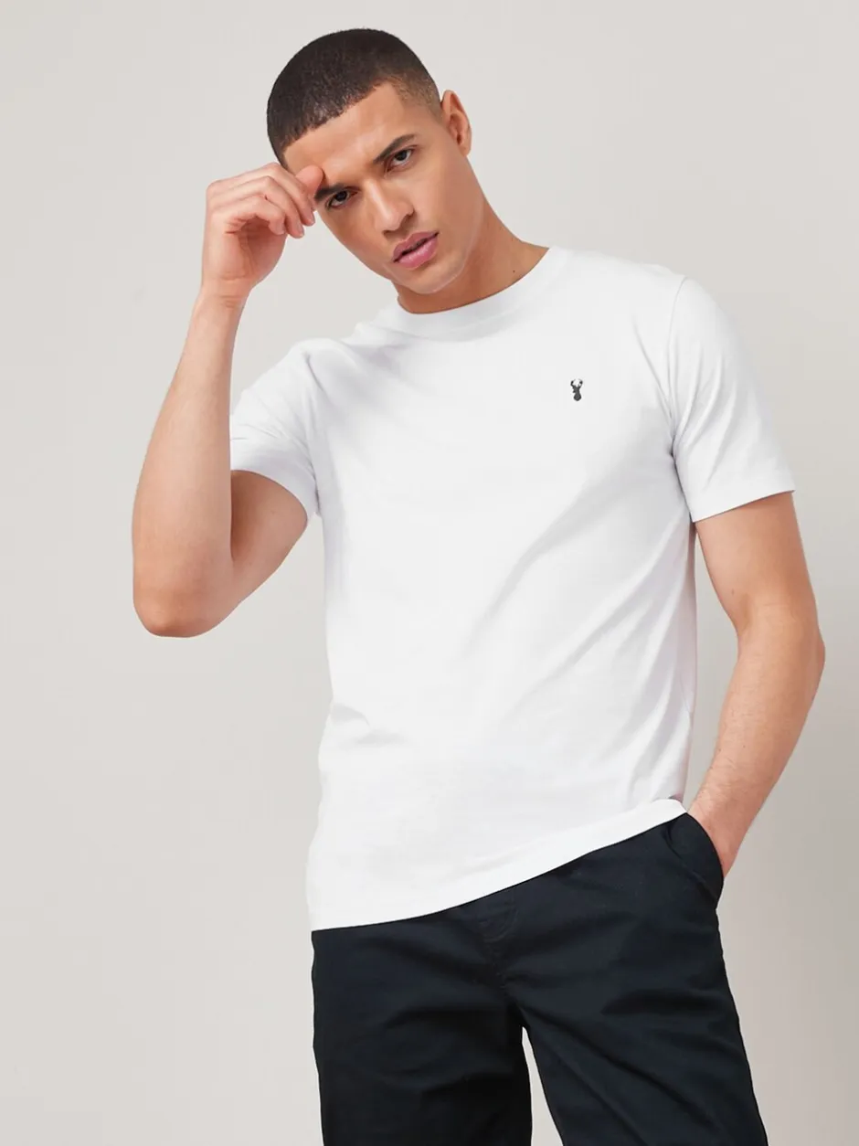 T-Shirts En Hemden|Next - Slim Fit - T-shirt met hert Wit