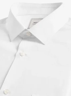 Formele Overhemden|Next Wit - Slim-fit, onderhoudsvriendelijk, net overhemd
