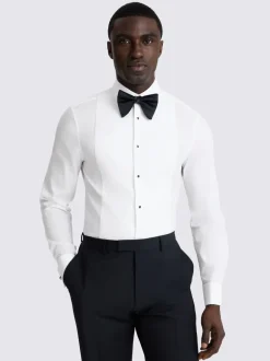 Formele Overhemden|Shirts*MOSS Wit - Smal - Marcella Bib Dress Shirt