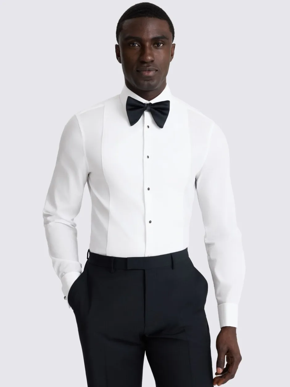 Formele Overhemden|Shirts*MOSS Wit - Smal - Marcella Bib Dress Shirt