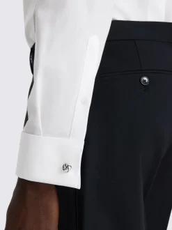 Formele Overhemden|Shirts*MOSS Wit - Smal - Marcella Bib Dress Shirt