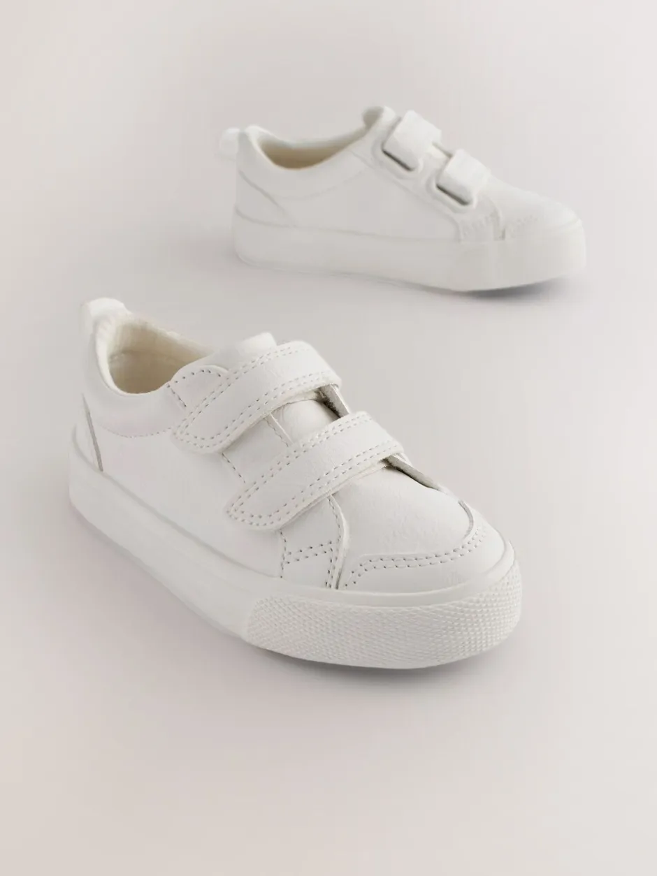Sneakers|Next - Sneakers met twee klittenbandjes Wit