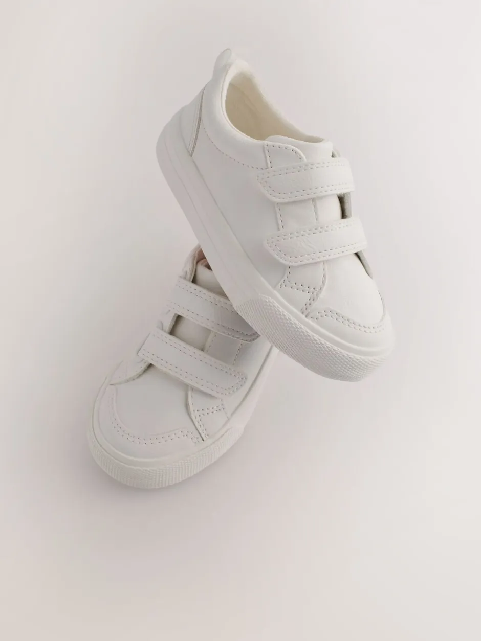 Sneakers|Next - Sneakers met twee klittenbandjes Wit