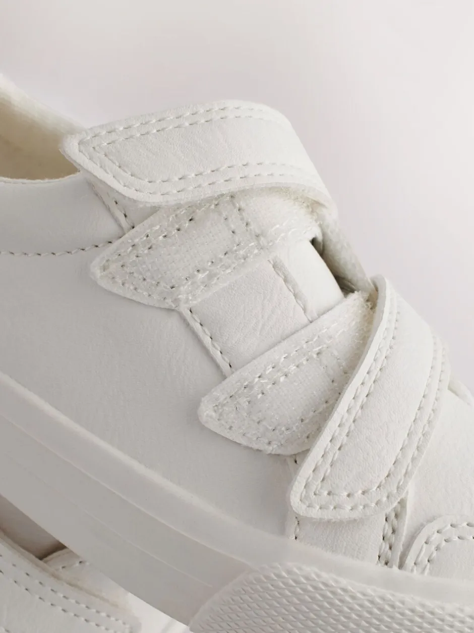 Sneakers|Next - Sneakers met twee klittenbandjes Wit