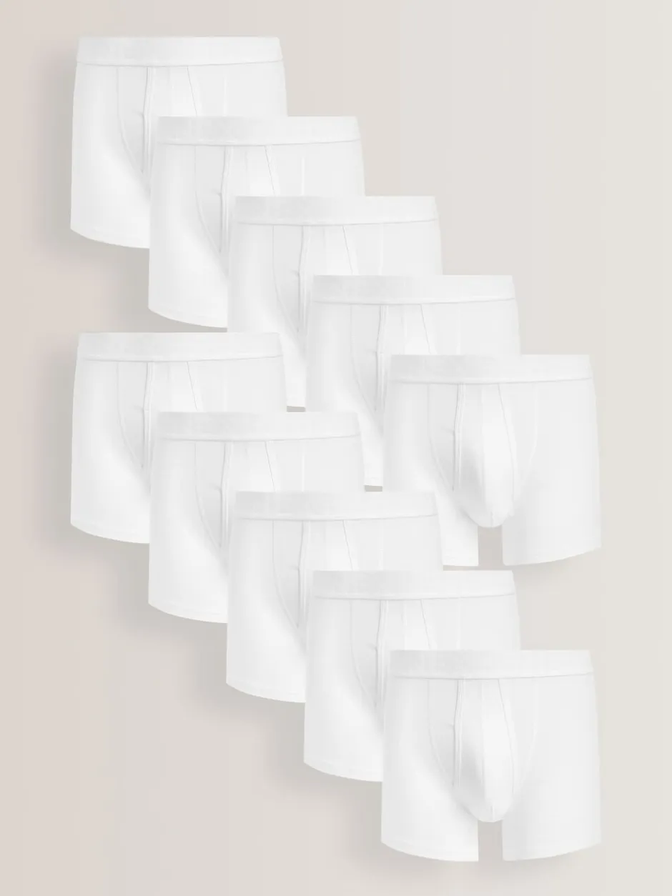 Ondergoed|Ondergoed*Next Wit - Standaard - 10 Boxershorts zonder plooi