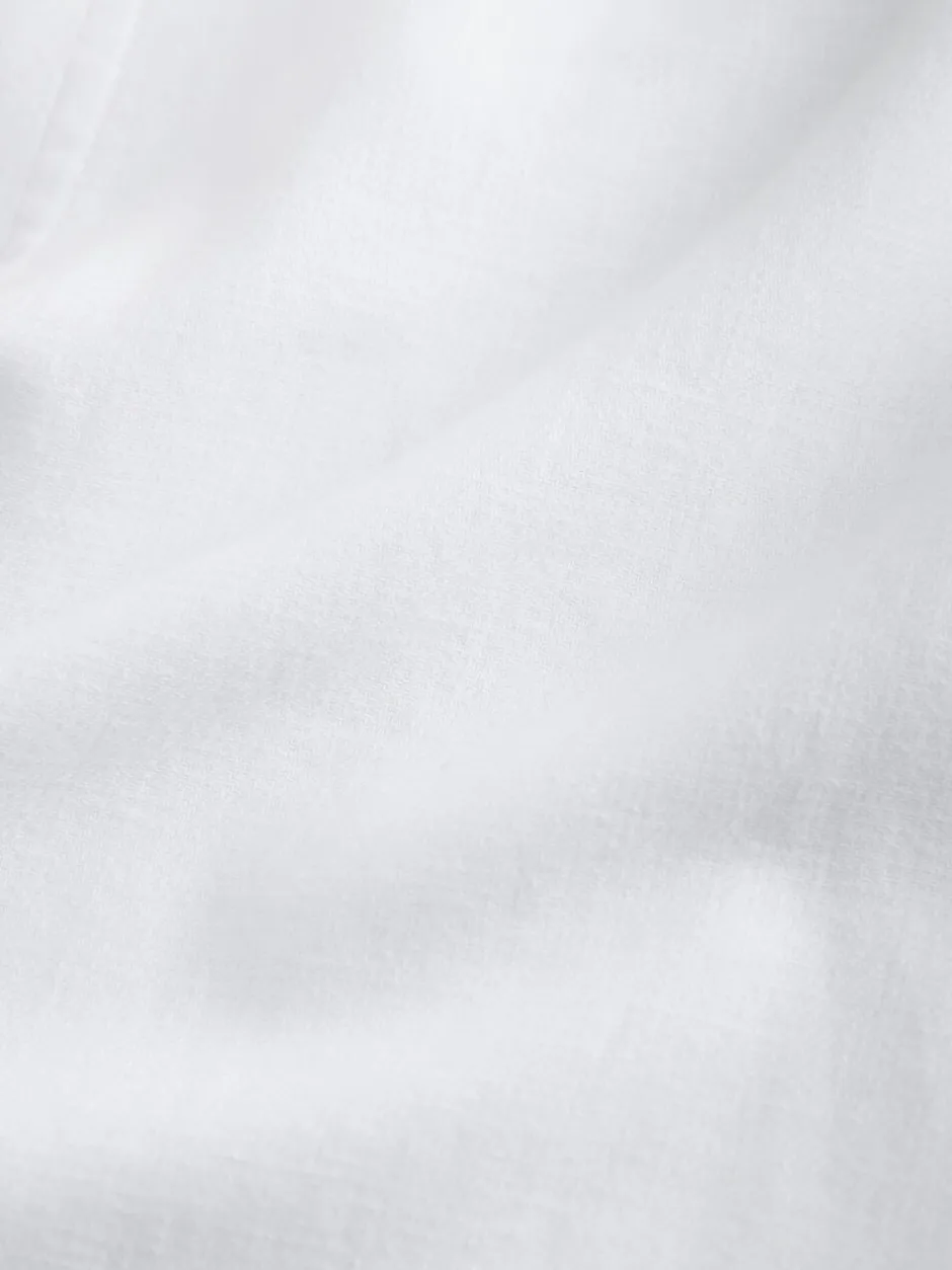 Shirts|Next - Standaard kraag - Katoen/linnen overhemd met korte mouwen Wit