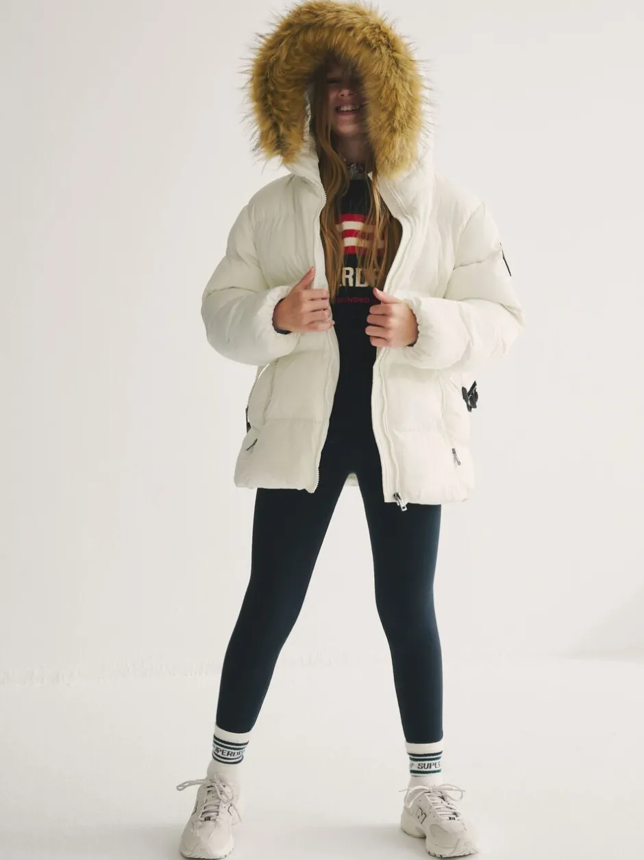 Jassen, Jacks En Kinderwagenpakjes|Jassen En Jacks*Superdry - Belted Puffer Coat Wit