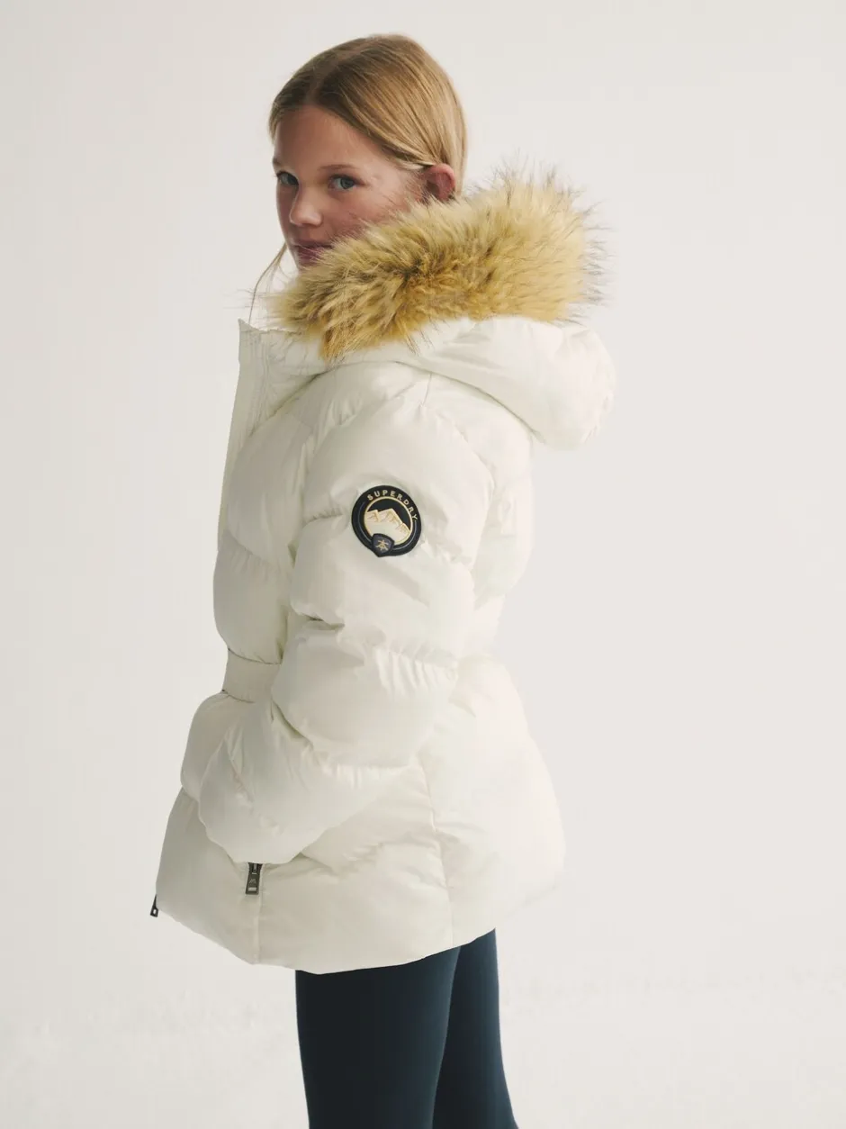 Jassen, Jacks En Kinderwagenpakjes|Jassen En Jacks*Superdry - Belted Puffer Coat Wit
