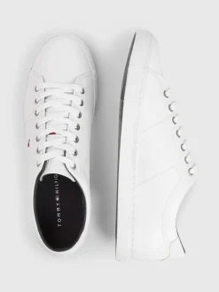 Sneakers|Tommy Hilfiger - - Must-have leren detail sneakers Wit