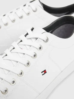 Sneakers|Tommy Hilfiger - - Must-have leren detail sneakers Wit
