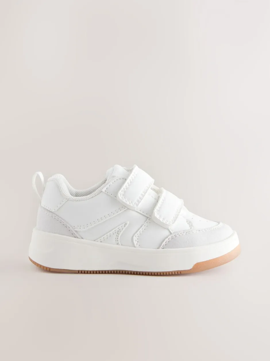 Sneakers|Next - Trainers met Klittenbandsluiting en twee banden Wit